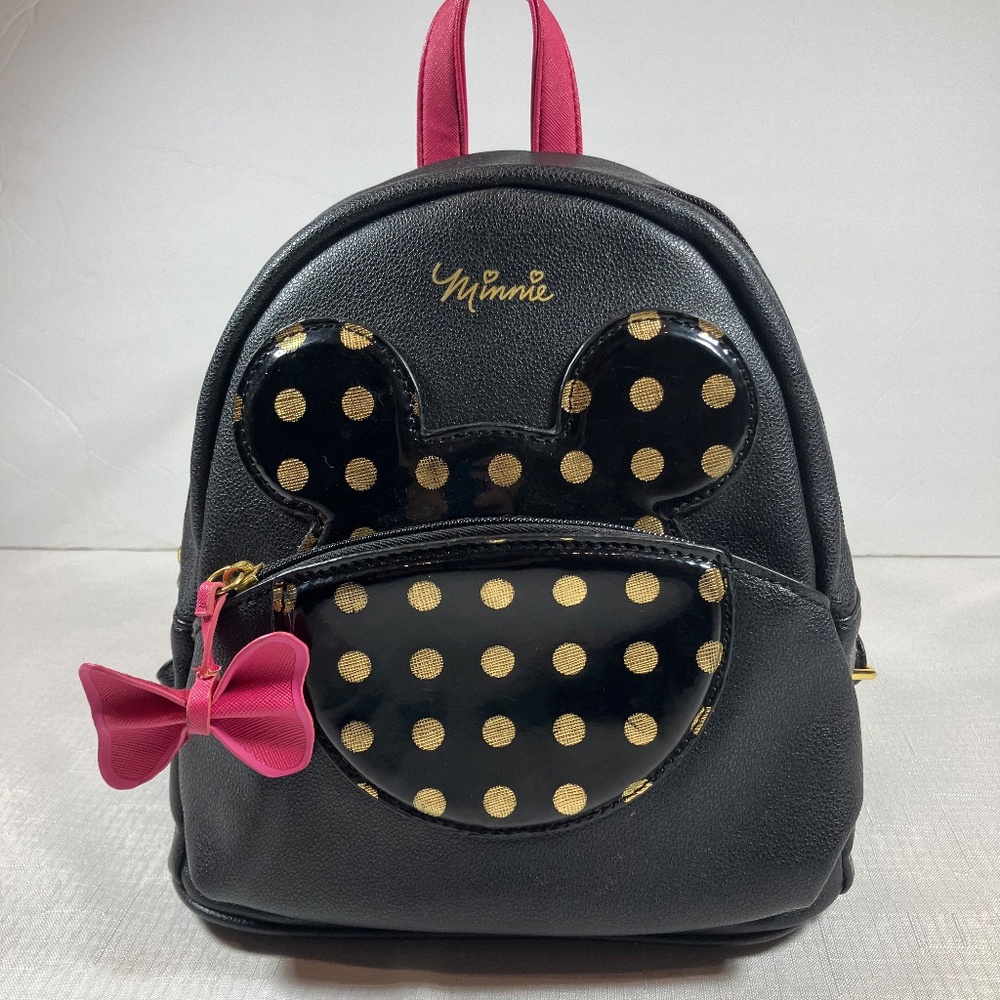 Disney X Dani Minnie Mouse Mini Backpack, Faux Leather W/ Faux Patent Leather - Picture 3 of 15